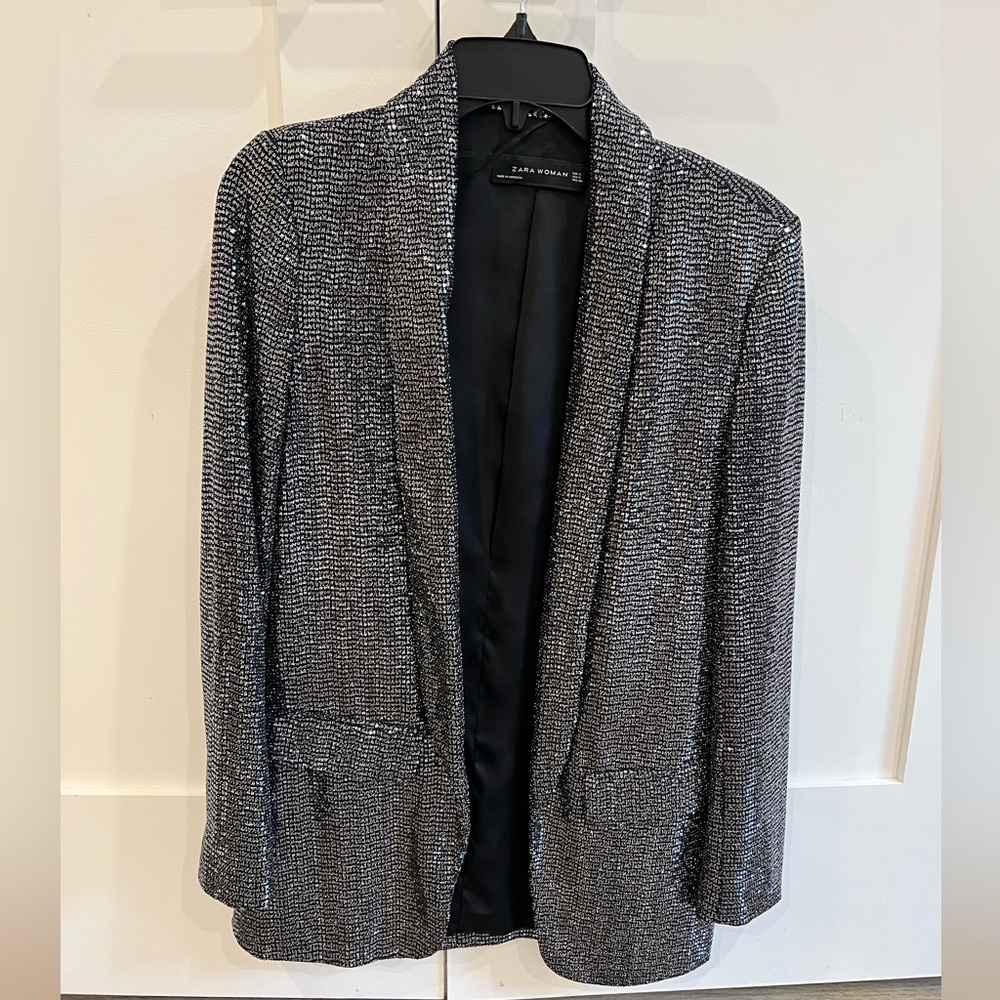 Zara woman sparkle beaded blazer